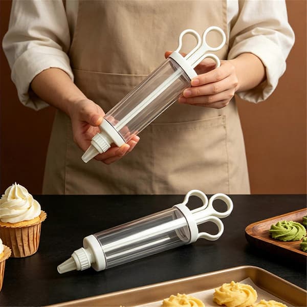 1 sæt ABS kageudsmykningsdyser, ergonomisk sprøjtedyse til kage, cupcake, småkager og glasur med flere designmønstre L