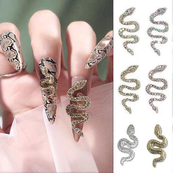Ormnagelstenar i blandade färger för nagelrhinestones 7 st DIY-kit