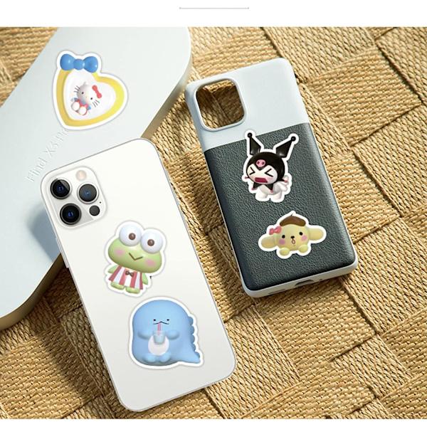 120 stk 3D søte anime-klistremerker, PVC vanntette solsikre klistremerker for telefon, bærbar PC, flasker, skateboard, telefon, anime-klistremerkepakke, gaver til tegneseriefan