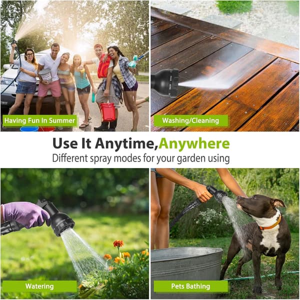 Expandable Garden Hose - 30 Meter Flexible Expanding Water Hose, Lightweight, Leak-Proof with 7-Function Spray Gun
