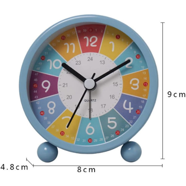 Educational Wall Clock Learning Time, Silent Non-Ticking Decorative Clock for Classroom or Bedroom