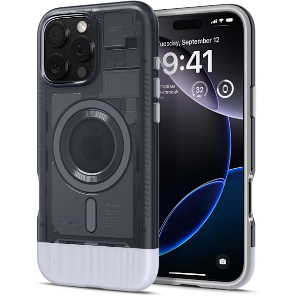 Spigen Fodral för iPhone 16 Pro Max, Classic C1 MagFit Designad för Apple iPhone 16 Pro Max - Bondi Blå Graphite iPhone 16 Pro Max