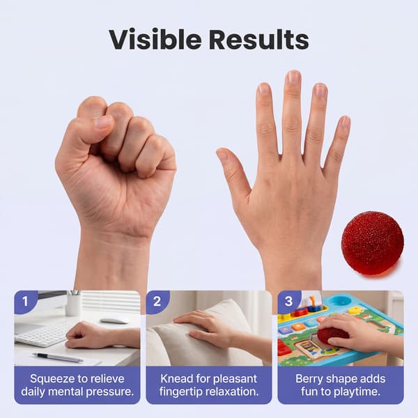Realistisk Frukt Squishy Leksak - TPR Sensorisk Stressboll för Barn & Vuxna