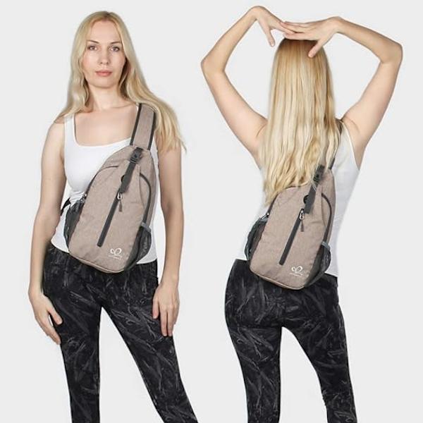 Crossbody Sling Ryggsäck Sling Väska Resväska Vandring Bröstväska Dagryggsäck
