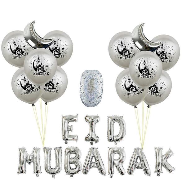 Juhlalateksi-ilmapallot Eid Mubarak -kirjainilmapallot juhliin, 23 kpl