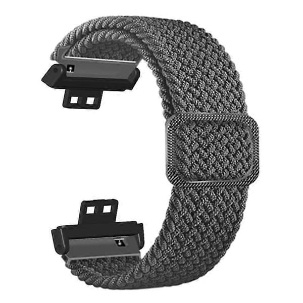 Til Huawei Watch Fit/Watch Fit Special Edition Urrem Flettet Elastisk Nylon Håndledsrem - Grå Multicolor Grey