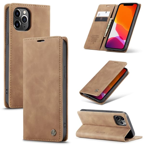 CaseMe Slim Wallet Case iPhone 12 Pro Max Brown