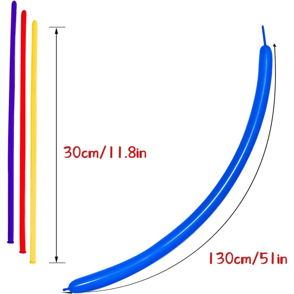 Blå 260 lange ballonger 100 pakke mørkeblå modellering lange magiske ballonger fortykning latex vridning DIY dyreballong for bursdagsfestdekorasjon