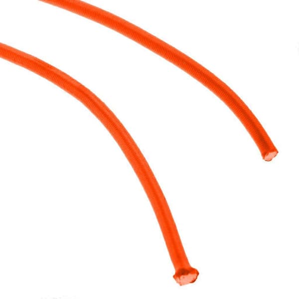 6 mm diameter orange polyesterbelagt gummi UV elastisk stødsnor reb - 30m