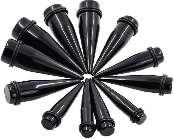 Akryl öronpiercing stretchkit 24PC 00g-20mm Taper Plug Tunnels Set