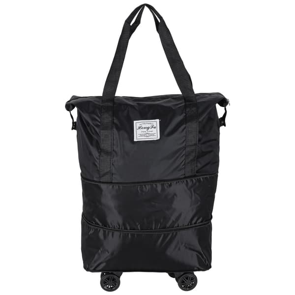 Kuffert med hjul / Håndbagage Taske - Justerbar størrelse - Sort