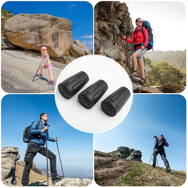6 Pcs. Trekking Pole Rubber Tips Replacement Rubber Tips for Trekking Pole Hiking Trekking Grid