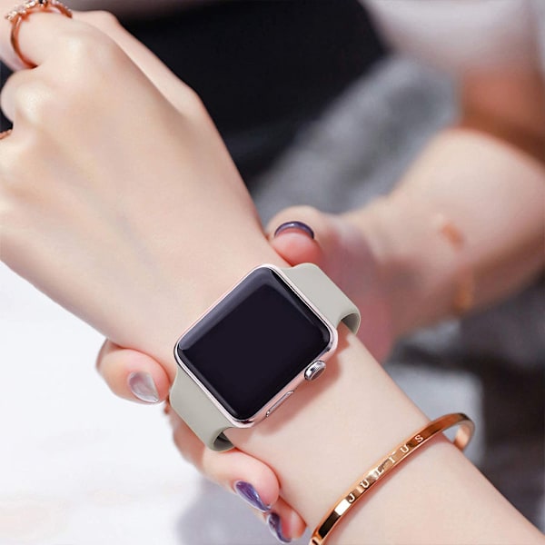 Urheiluranneke Yhteensopiva Kello 42-44mm Pehmeä Silikoni Vaihtoranneke Yhteensopiva iWatch Sarjan 5/4/3/2/1, S/M, M/L-pebble