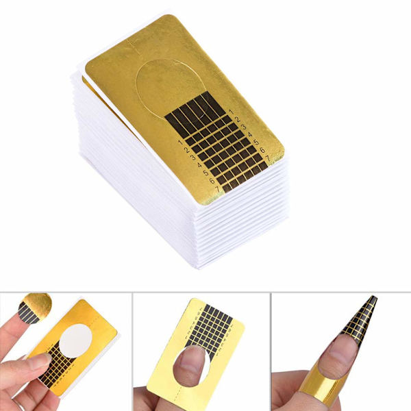 200 stk. Neglekunst Form Guld Papir HoldeREeauty og Sundhed