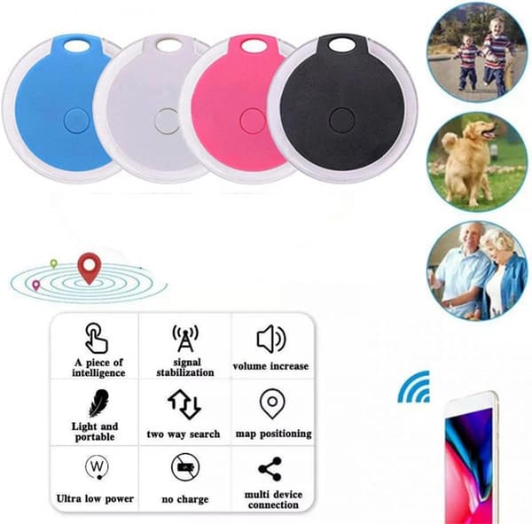 4 pcs Mini GPS Tracker for Cat and Dog, Waterproof, Prevents Loss