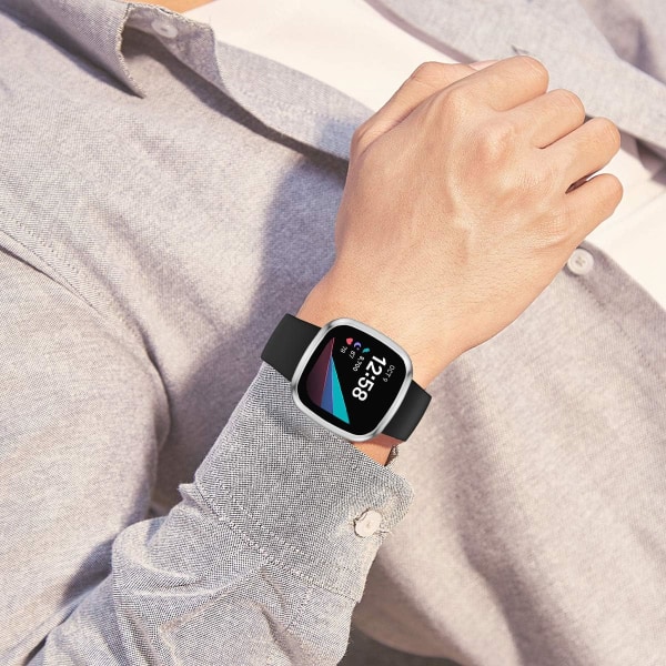 4-pak skærmbeskytter etui kompatibel med Fitbit Sense / Versa 3, blødt TPU-belagt kofanger fuld beskyttende etui