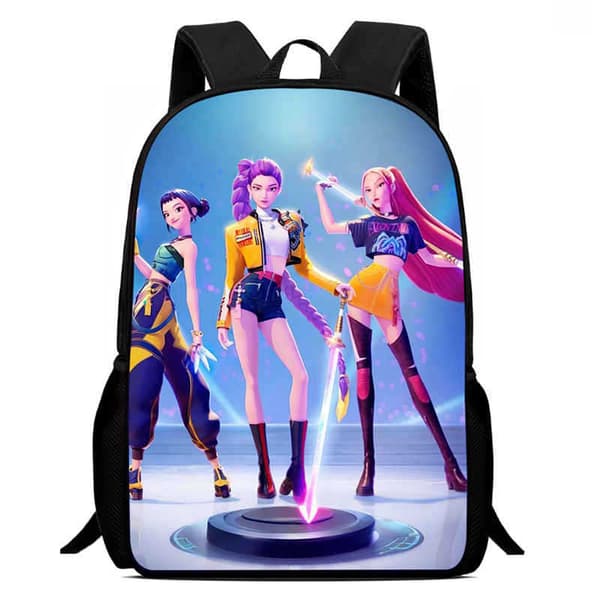 K-Pop Demon Hunter Backpack with Lunch Box & Pencil Case for School 15KH0010