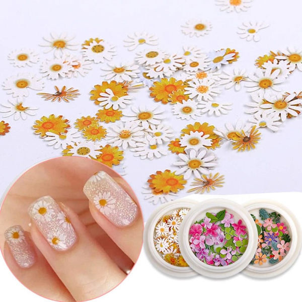 Nagelkonst Färg Stereo Blomster Patch 9 Boxmake up