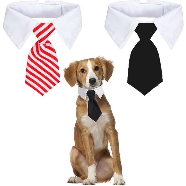 Pet Tie, Cat Collar, Dog Collar, 2 Pieces Ties, Bow Tie, Dog Collar, Pet Bow Tie, Suitable for Pets such as Kittens and Puppies