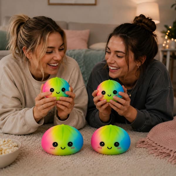 Dumpling Squishy med dampkoger-design, blødt hurtigt-rebound stresslegetøj, sensorisk fidget-legetøj til afslapning og angstlindring, 1 stk. tilfældig