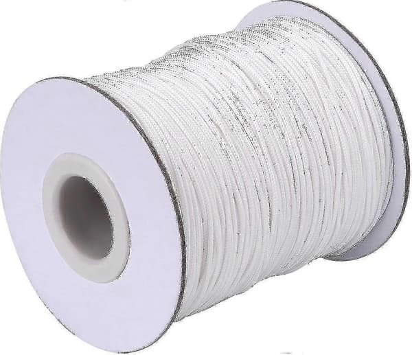 Flätat rep för persienner, 1,0 mm vit lyftgardin, 100 m lång