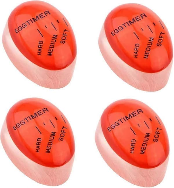 Egg Timer, 4 stk. fargeskiftende eggtimer, eggkoker for 4 hardhetsgrader, eggtimerfarge, velg modenheten til eggene i henhold til temperatur og