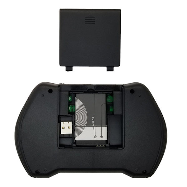 Mini trådlöst tangentbord, 2,4 GHz trådlös minitangentbordsstyrenhet, kompatibel med Android TV Box-bakgrundsbelysning torr ström