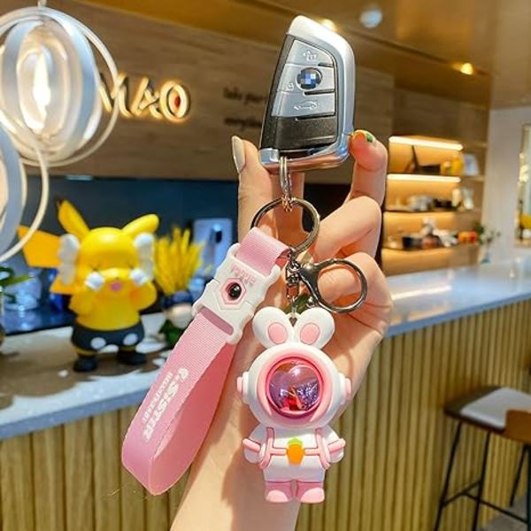 Söpö avaimenperä Kawaii Cartoon Rabbit Avaimenperät Tarvikkeet, Reppu Charms Auton Avaimenperä Pojalle Tytölle Naiset-Sininen