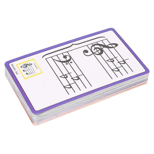 50 stk. musik-flashcards farvekodede dobbeltsidede klavernode-flashcards til læring