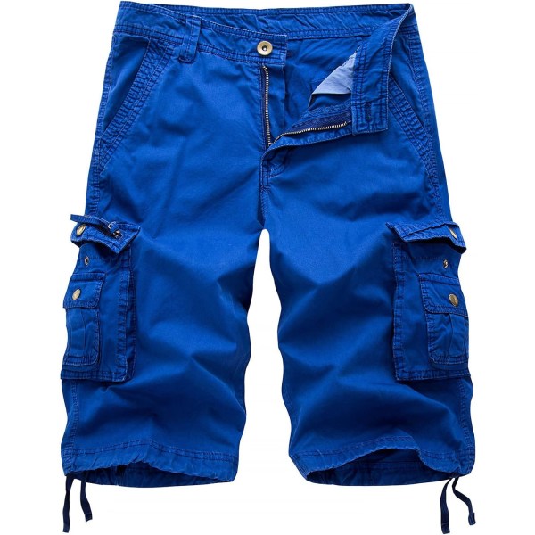 Herre Afslappet Pasform Cargo Shorts Casual Multi-Pocket Lynlås Deco Shorts Udendørs Twill Letvægts Korte Bukser