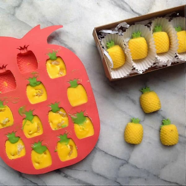 Silikonisbitsform för DIY fryst is, pudding, gelégodis - Mix ananas (2-pack) 2025