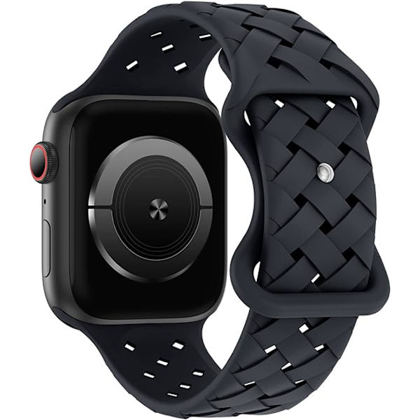 Silikoninen punottu ranneke Apple Watchille 38 mm, 40 mm, 41 mm - Midnight