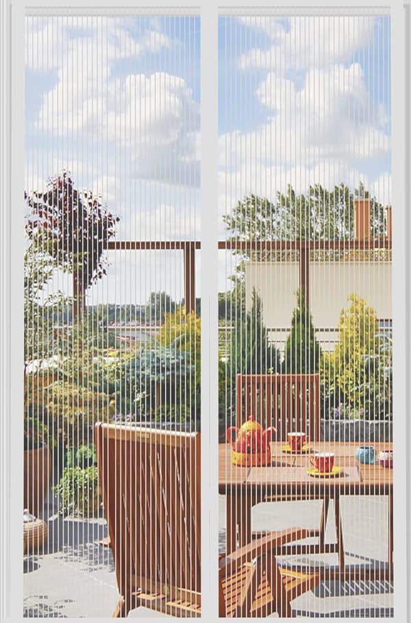 Magnetic Insect Screen for Double Doors, Keeps Flies and Insects Out, White, 1 Piece White White 110*210CM