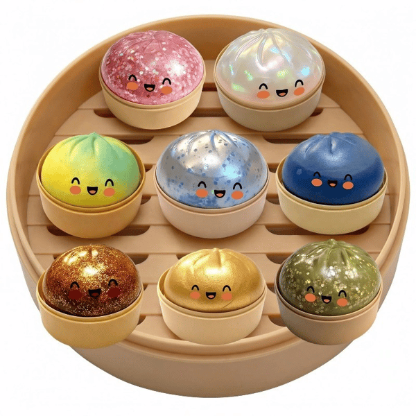 Udsalg Crazy Fun Rainbow Mystery Squishy Bun Mystery Dumpling Legetøj