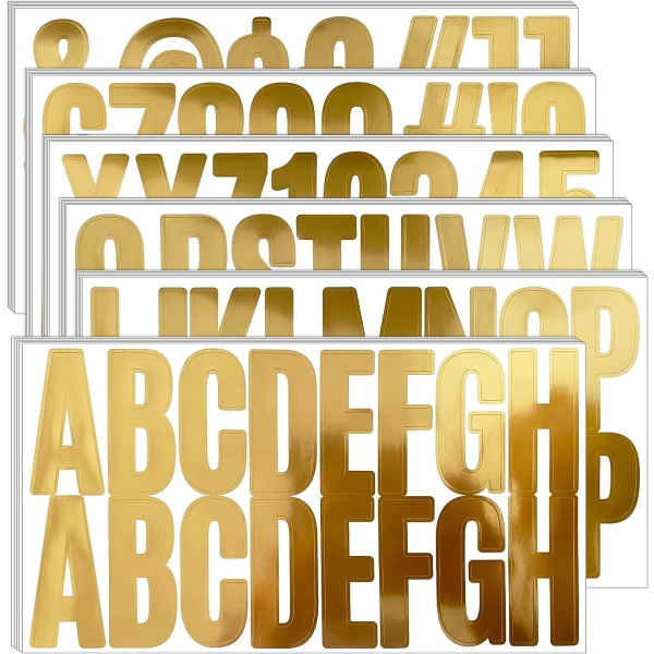 500 bitar 30 ark brevklistermärken 2,5 tums alfabetsbrevklistermärken Självhäftande bokstäver för anslagstavla Brevlåda Dörr Klassrum Heminredning