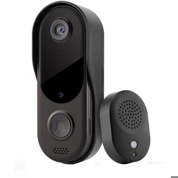 Trådløs dørklokke med kamera - JORMFTTE - 1080P - WiFi - Nattsyn - PIR-deteksjon