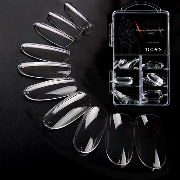 Nagelkonst Ingen Märke Transparent Färg (Oval Nagel) smink