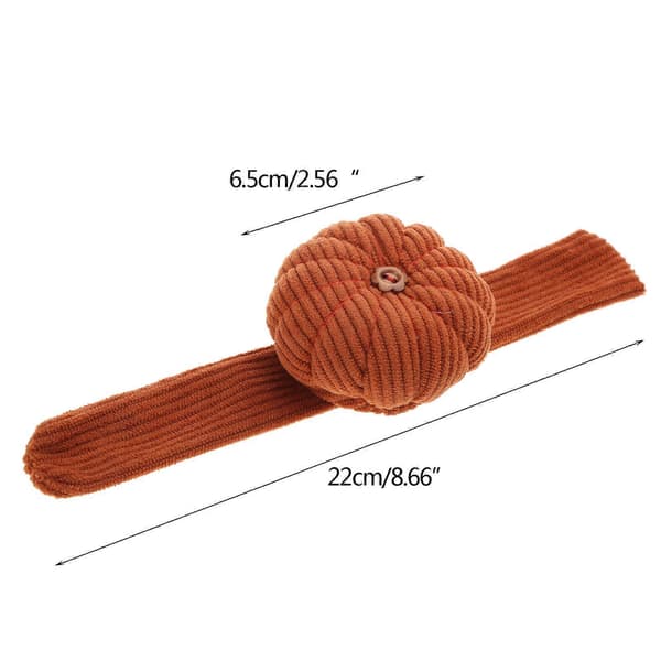Håndledsnålepude med elastisk rem Græskar Nål til Syning Pude Nålepuder til Håndarbejde Sting DIY Håndværk Orange Orange