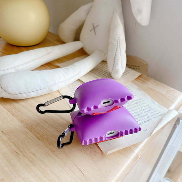 Søt etui for Airpods 2. generasjon/1. generasjon, 3D TKchips design silikonetui beskyttende støtdempende deksler med nøkkelring for Airpods EaREuds