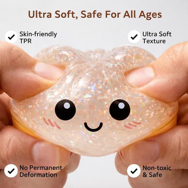 12 stk Glitter Dumpling Squishy, 2026 Opgraderet Mini Squishy Dumpling Legetøj, Søde Stressbolde Fidget Sensorisk Legetøj, Julegave Strømpefyld med