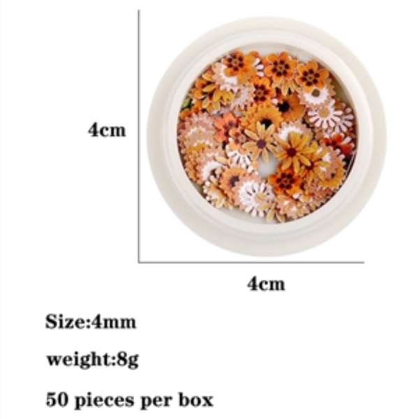 Nagelkonst Färg Stereo Blomster Patch 9 Boxmake up