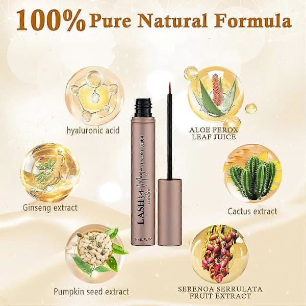 3-pack Eyelash Serum Lengthens Thickens Volumizing Eyelashes Curls Eyebrows Mild And Effective Non-irritating Sensitive Skin NEW 3-pack