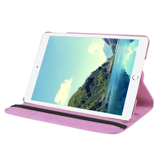 Læderetui med roterbart stativ til iPad Mini 4/5, rosa pink