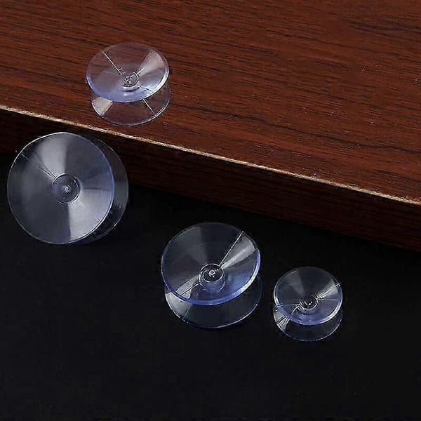 Förpackning med 100 enkelsidiga dubbla sugkoppar - Sugproppar för glas, plast - 30 mm bredd