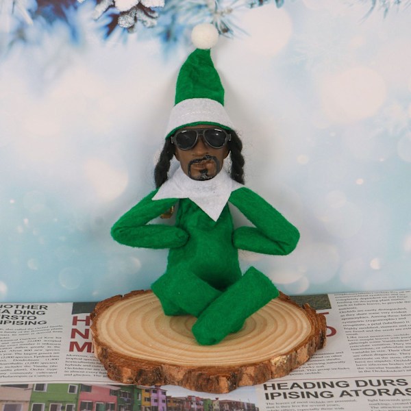 Snoop On A Stoop Joulupukkihahmo Joulupukki Nukke Musta Joulupukki Hahmot 11,8 Tuumaa Käsintehty Hip Hop Nukke Pehmolelut Lahjat Kotiin Puutarhaan C