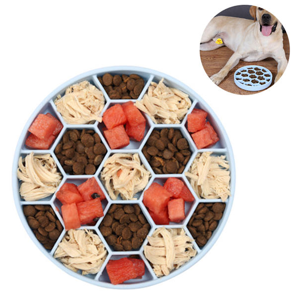 Slow Feed Dog Bowl Slowly Bowly Fun Interactive Dog Dish For Fast Eaters Prevent Bloating Fun To Use Dogs-Blue