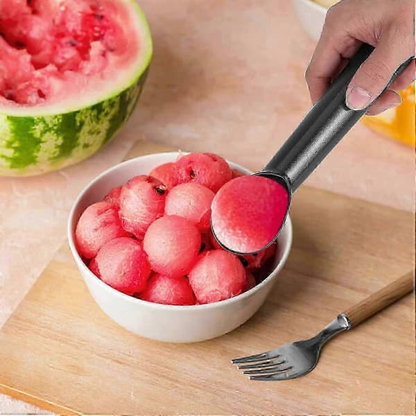 Non-Stick Aluminium Isdispenser med Ske Designet til Nem Is-scooping (Sort) 26s