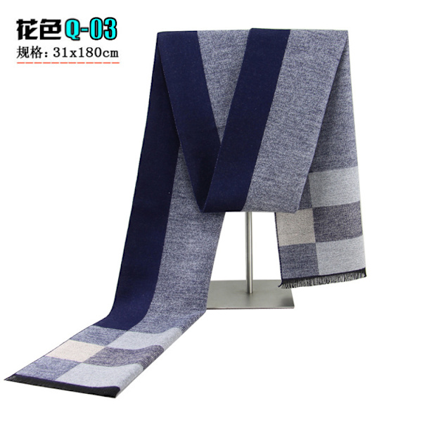 Høy kvalitet vinter skjerf for menn | Rutete kashmir skjerf for menn | Luksus skjerf for menn - skjerf Design Q-03 180cm