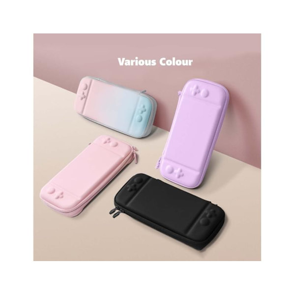 Nintendo Switch / Switch OLED -kantolaukku, Kannettava matkakotelo 10 pelipaikalla - Vaaleanpunainen