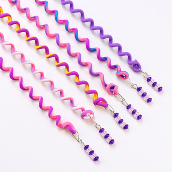18 stk. hårstyling twister clips til piger, hårstyling til kvinder, gør-det-selv-værktøj, hårperler til fletninger - lilla